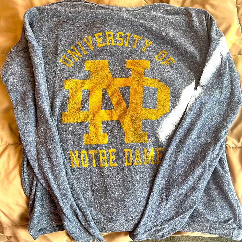 Super soft Original Retro Brand long sleeve vintage Notre Dame Long Sleeve shirt